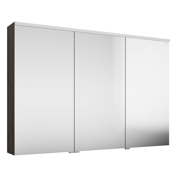 burgbad Eqio Spiegelschrank mit LED-Aufsatzleuchte und LED-Waschtischbeleuchtung 120 cm Links