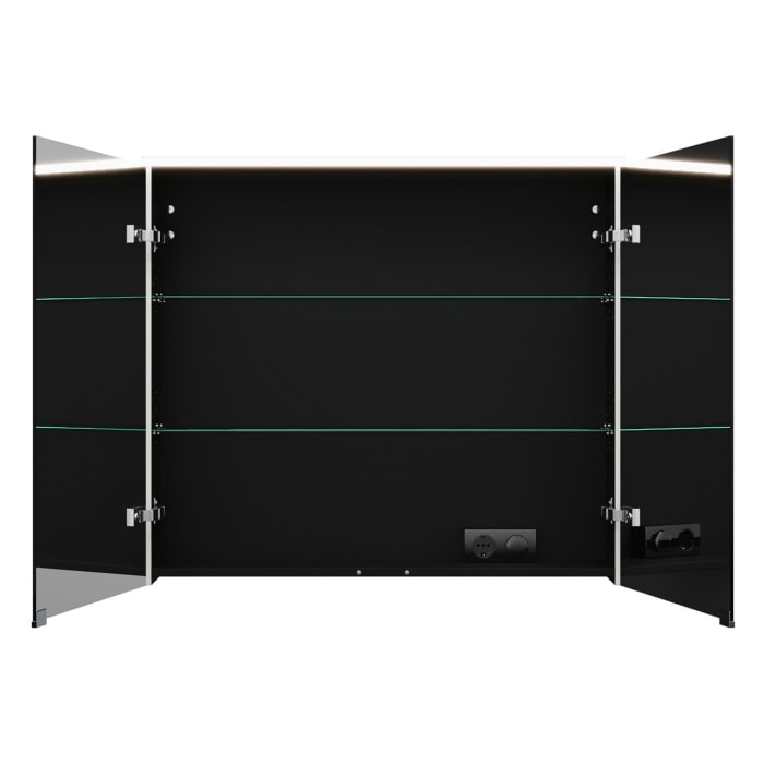 burgbad Eqio Spiegelschrank mit LED-Aufsatzleuchte 90 cm