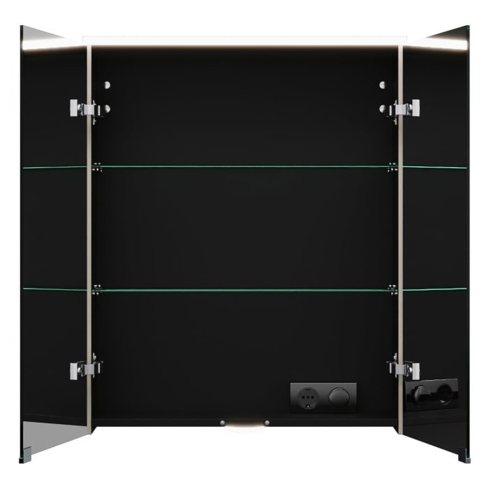 burgbad Eqio Spiegelschrank mit LED-Aufsatzleuchte und LED-Waschtischbeleuchtung 65 cm