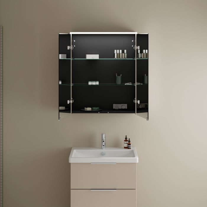 burgbad Eqio Spiegelschrank mit LED-Aufsatzleuchte 65 cm