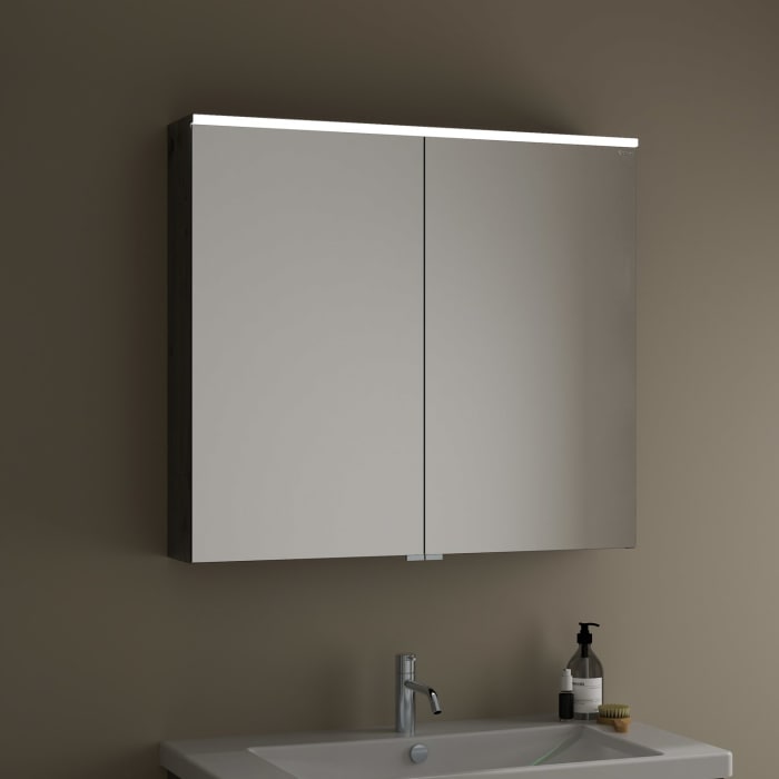 burgbad Eqio Spiegelschrank mit LED-Aufsatzleuchte 90 cm