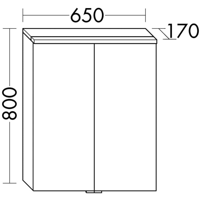 burgbad Eqio Spiegelschrank mit LED-Aufsatzleuchte 65 cm