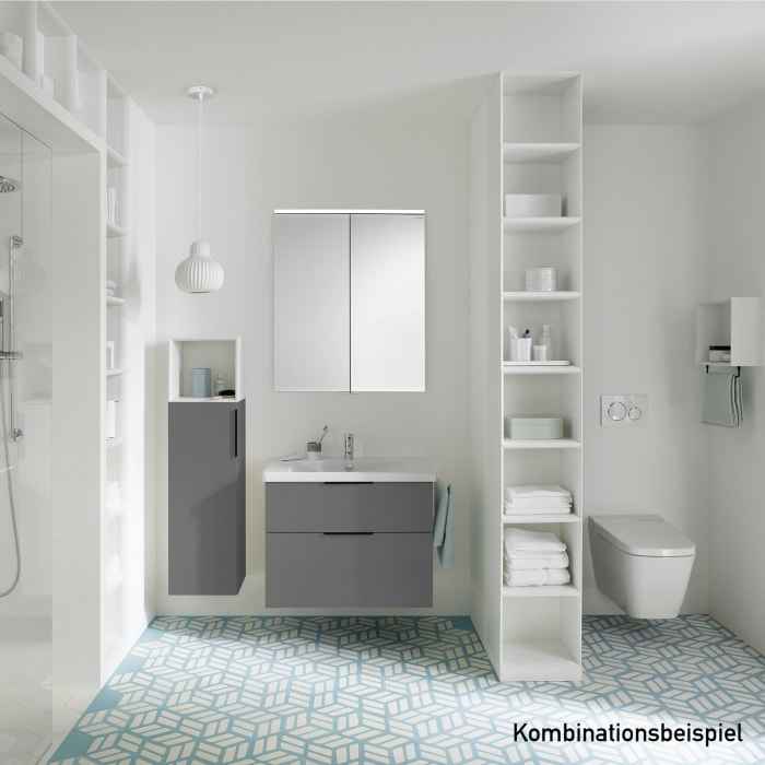 burgbad Eqio Spiegelschrank mit LED-Aufsatzleuchte 80 cm