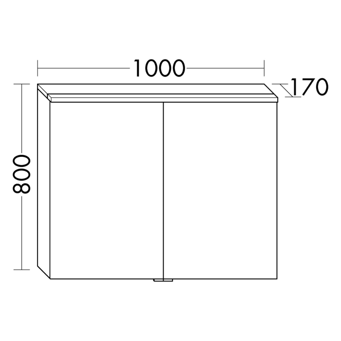 burgbad Eqio Spiegelschrank mit LED-Aufsatzleuchte 100 cm