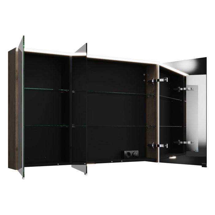 burgbad Eqio Spiegelschrank mit LED-Aufsatzleuchte und LED-Waschtischbeleuchtung 120 cm Rechts