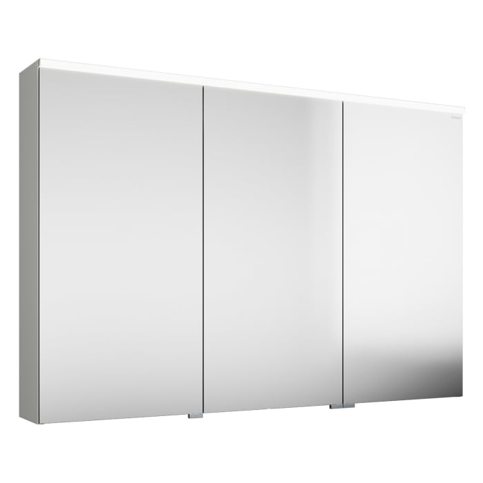 burgbad Eqio Spiegelschrank mit LED-Aufsatzleuchte und LED-Waschtischbeleuchtung 120 cm Rechts