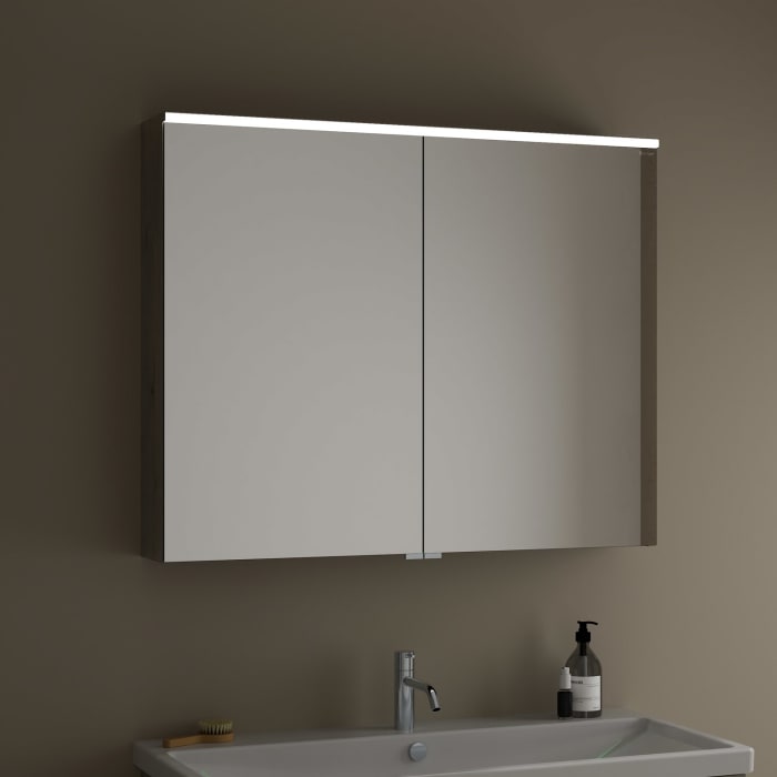 burgbad Eqio Spiegelschrank mit LED-Aufsatzleuchte 100 cm