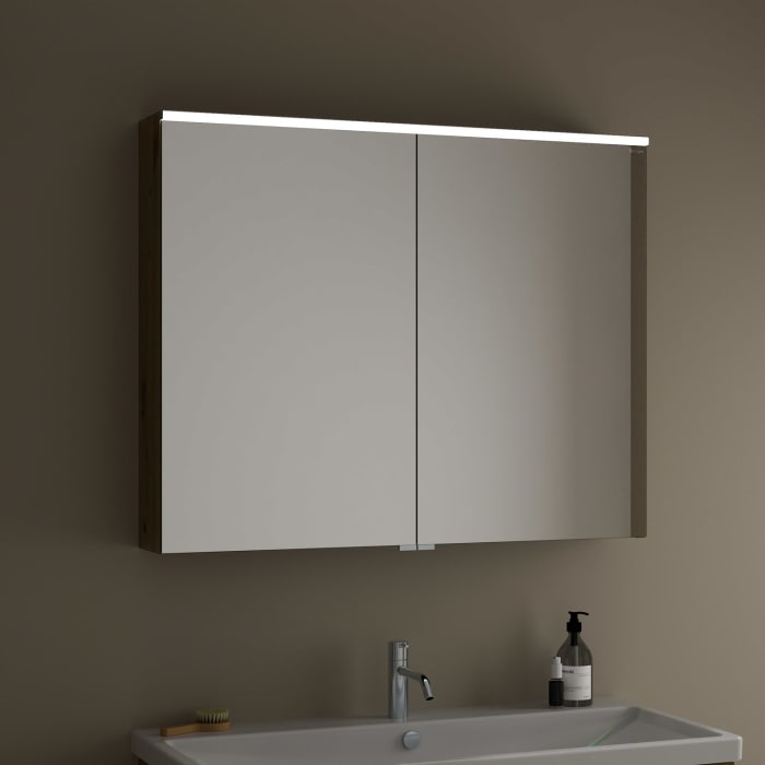 burgbad Eqio Spiegelschrank mit LED-Aufsatzleuchte 100 cm