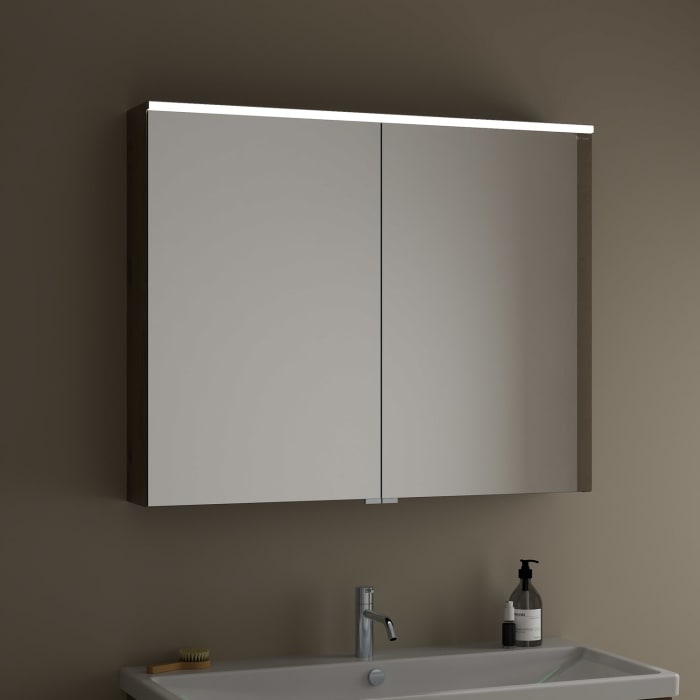 burgbad Eqio Spiegelschrank mit LED-Aufsatzleuchte 100 cm