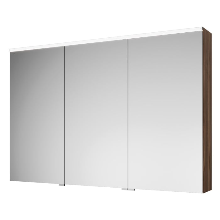 burgbad Eqio Spiegelschrank mit LED-Aufsatzleuchte und LED-Waschtischbeleuchtung 120 cm Rechts