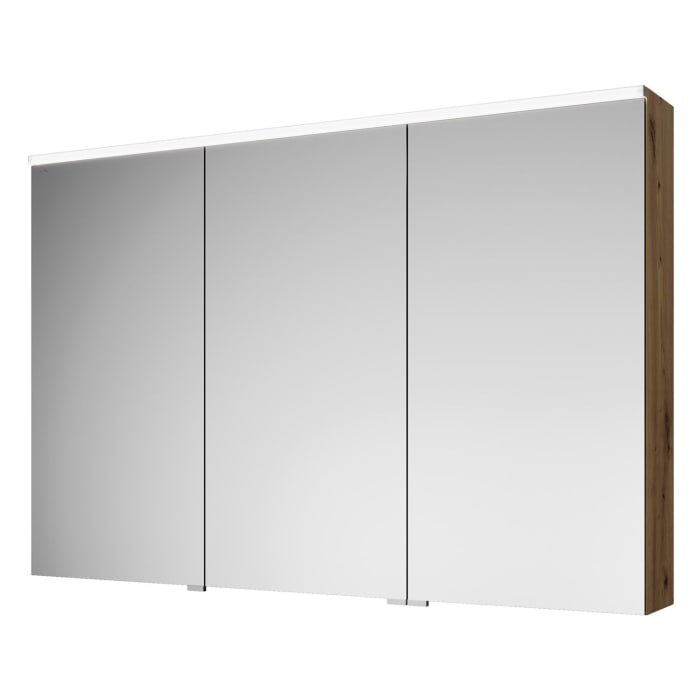 burgbad Eqio Spiegelschrank mit LED-Aufsatzleuchte und LED-Waschtischbeleuchtung 120 cm Rechts