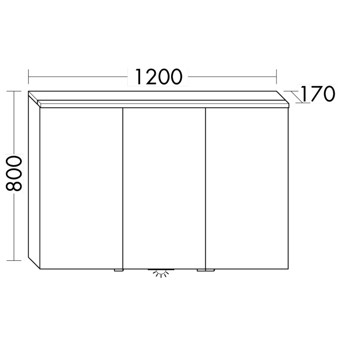 burgbad Eqio Spiegelschrank mit LED-Aufsatzleuchte und LED-Waschtischbeleuchtung 120 cm Rechts