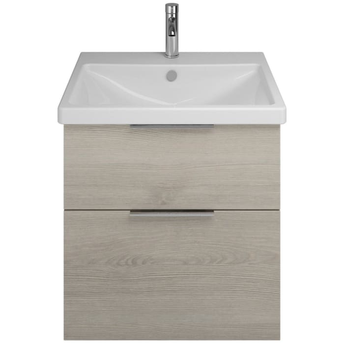 burgbad Eqio Waschtischkombination mit Keramik-Waschtisch, 63 cm, mit Griff G0146