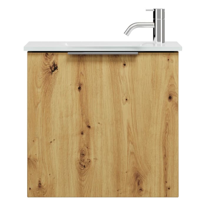 burgbad Eqio Waschtischkombination mit Glaswaschtisch 52 cm, mit Griff G0146