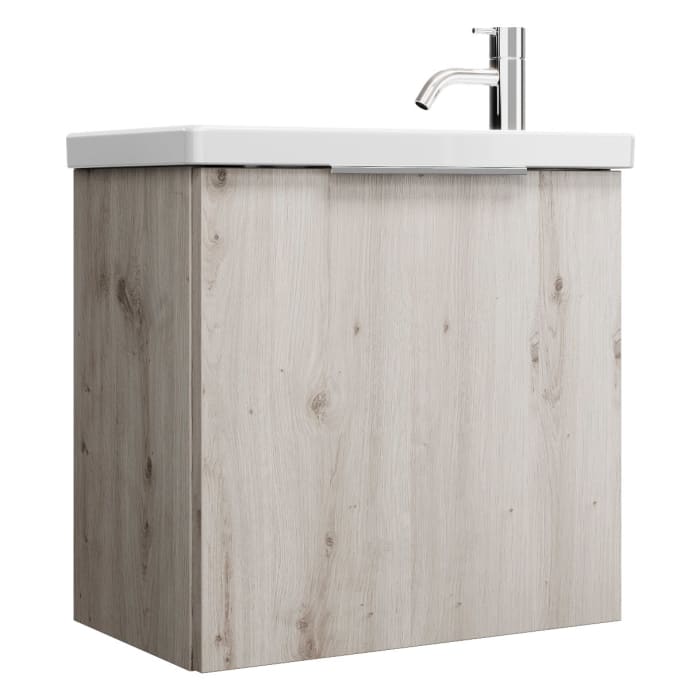 burgbad Eqio Waschtischkombination mit Keramik-Waschtisch, 53 cm, mit Griff G0146