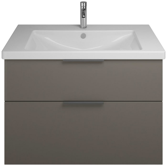 burgbad Eqio Waschtischkombination mit Keramik-Waschtisch, 93 cm, mit Griff G0200