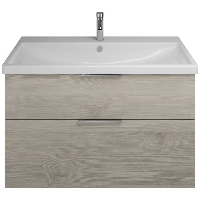 burgbad Eqio Waschtischkombination mit Keramik-Waschtisch, 103 cm, mit Griff G0146