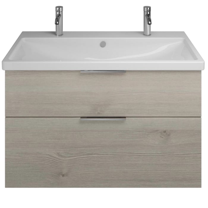 burgbad Eqio Waschtischkombination mit Keramik-Waschtisch, 103 cm, mit Griff G0146