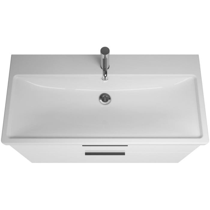 burgbad Eqio Waschtischkombination mit Keramik-Waschtisch, 103 cm, mit Griff G0200