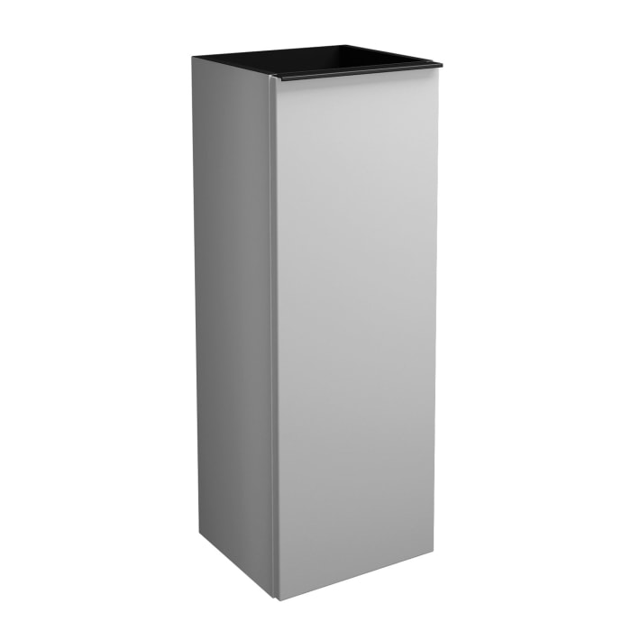 burgbad Fiumo Halbhoher Schrank 35 x 32 x 96 cm, 1 Tür, Anschlag links, mit Griff G0200, mit Einlegebox schwarz