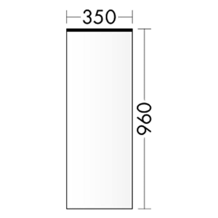 burgbad Fiumo Halbhoher Schrank 35 x 32 x 96 cm, 1 Tür, Anschlag rechts, mit Griff G0223, mit Einlegebox weiß