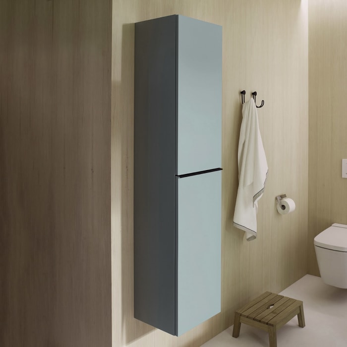 burgbad Fiumo Hochschrank 35 x 32 x 160 cm, 2 Türen, Anschlag rechts, mit Griff G0200