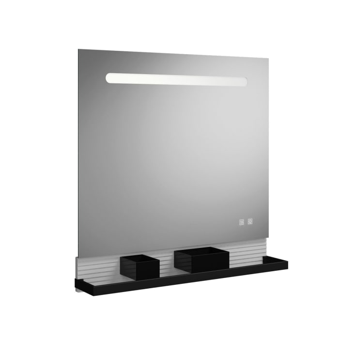 burgbad Fiumo Leuchtspiegel mit horizontaler LED-Beleuchtung 80 x 81,7 cm