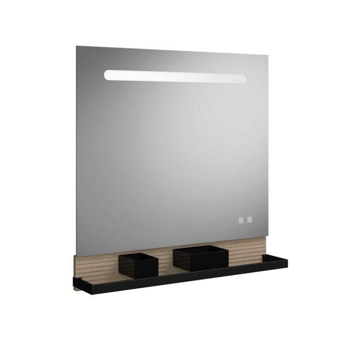 burgbad Fiumo Leuchtspiegel mit horizontaler LED-Beleuchtung 80 x 81,7 cm