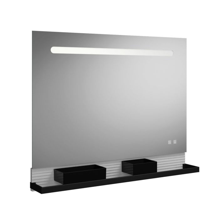 burgbad Fiumo Leuchtspiegel mit horizontaler LED-Beleuchtung 100 x 81,7 cm