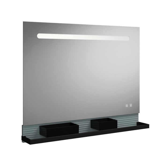 burgbad Fiumo Leuchtspiegel mit horizontaler LED-Beleuchtung 100 x 81,7 cm