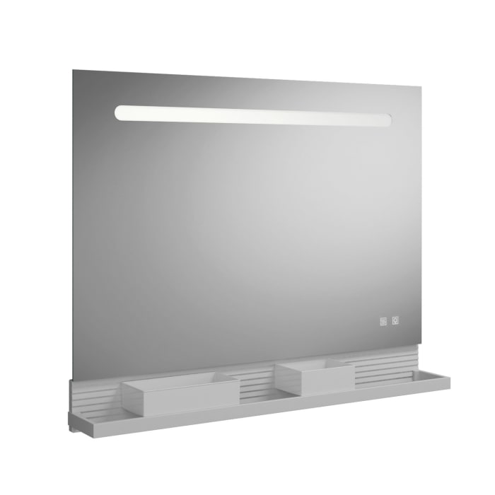 burgbad Fiumo Leuchtspiegel mit horizontaler LED-Beleuchtung 100 x 81,7 cm