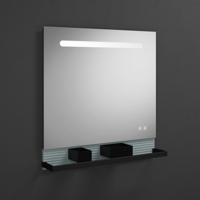 burgbad Fiumo Leuchtspiegel mit horizontaler LED-Beleuchtung 80 x 81,7 cm