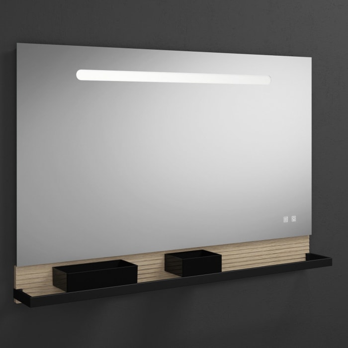 burgbad Fiumo Leuchtspiegel mit horizontaler LED-Beleuchtung 120 x 81,7 cm