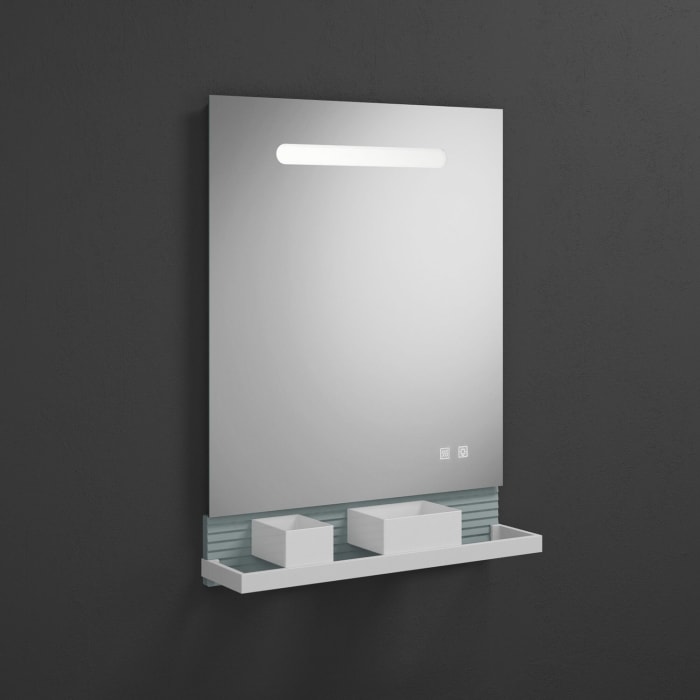 burgbad Fiumo Leuchtspiegel mit horizontaler LED-Beleuchtung 60 x 81,7 cm