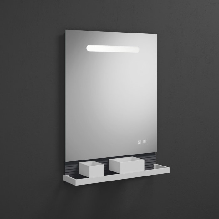 burgbad Fiumo Leuchtspiegel mit horizontaler LED-Beleuchtung 60 x 81,7 cm