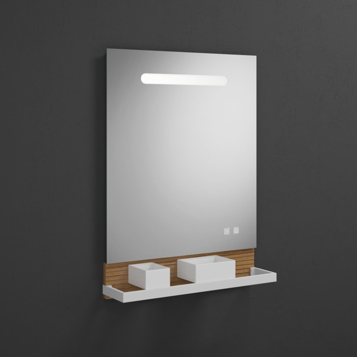 burgbad Fiumo Leuchtspiegel mit horizontaler LED-Beleuchtung 60 x 81,7 cm