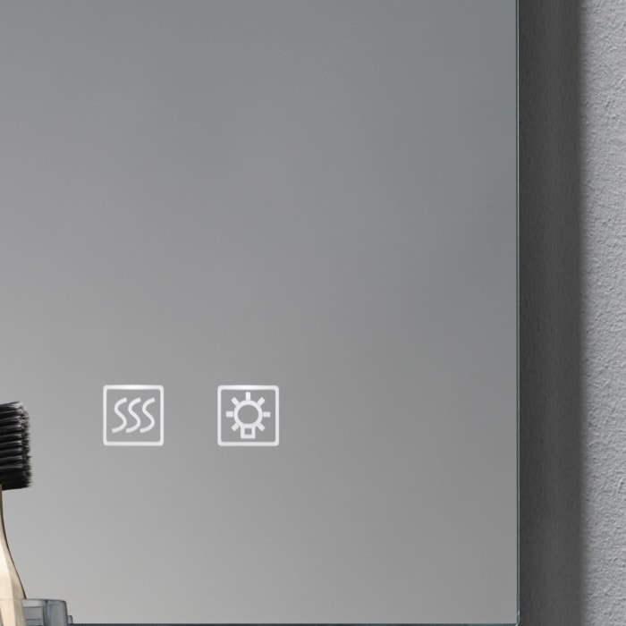 burgbad Fiumo Badspiegel mit horizontaler LED-Beleuchtung 120 x 70 cm