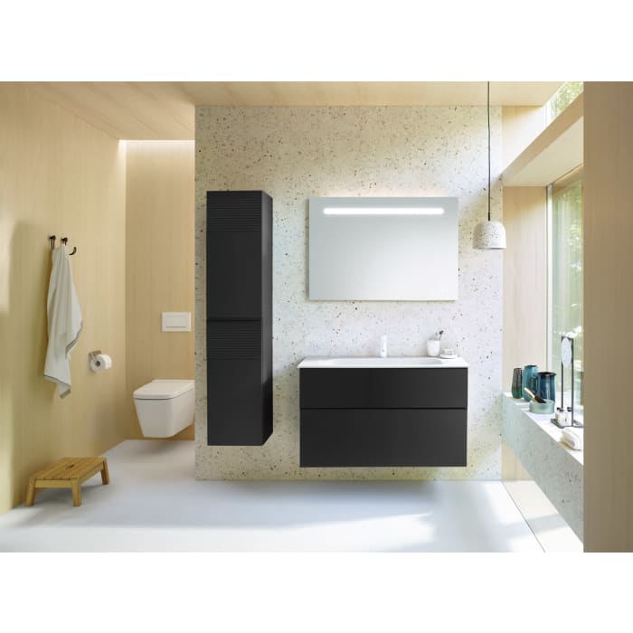 burgbad Fiumo Mineralguss-Waschtisch mit Unterschrank 102 cm, mit Griff G0200