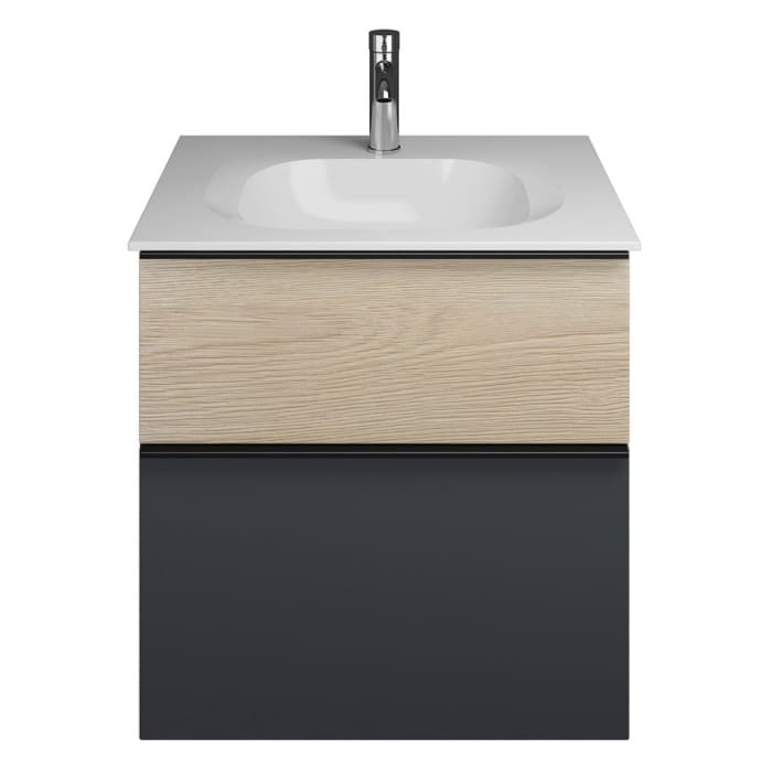 burgbad Fiumo Mineralguss-Waschtisch mit Unterschrank 62 cm, mit Griff G0200