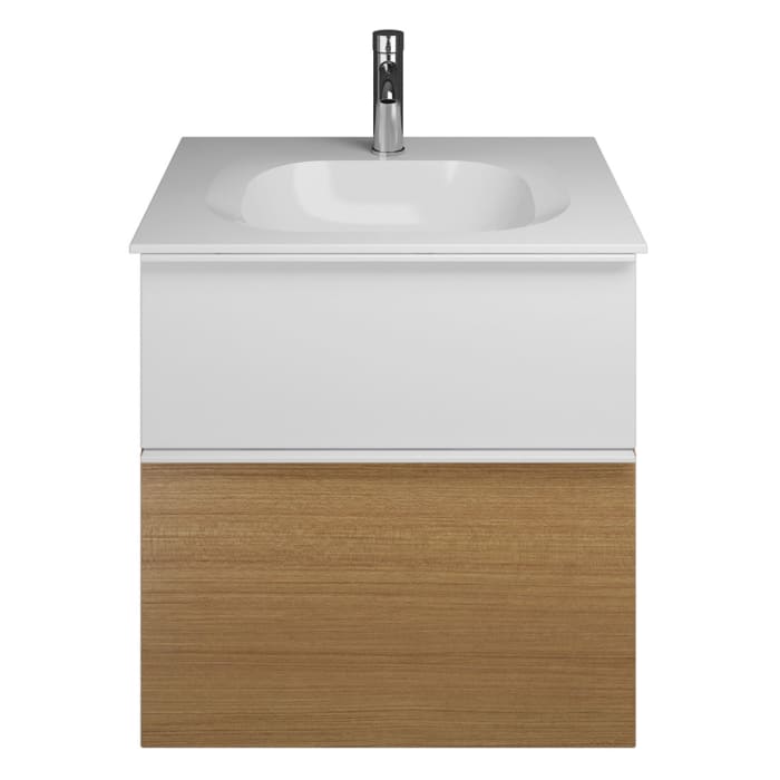 burgbad Fiumo Mineralguss-Waschtisch mit Unterschrank 62 cm, mit Griff G0223