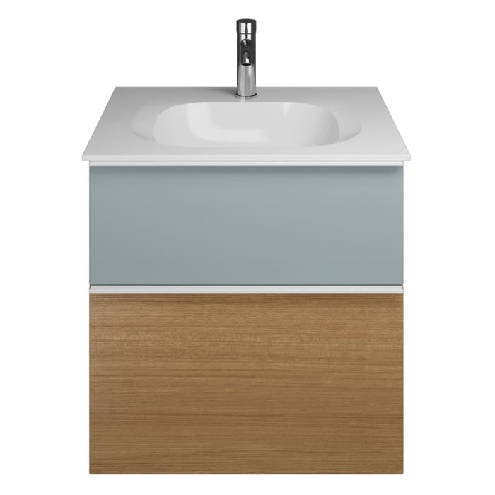 burgbad Fiumo Mineralguss-Waschtisch mit Unterschrank 62 cm, mit Griff G0223