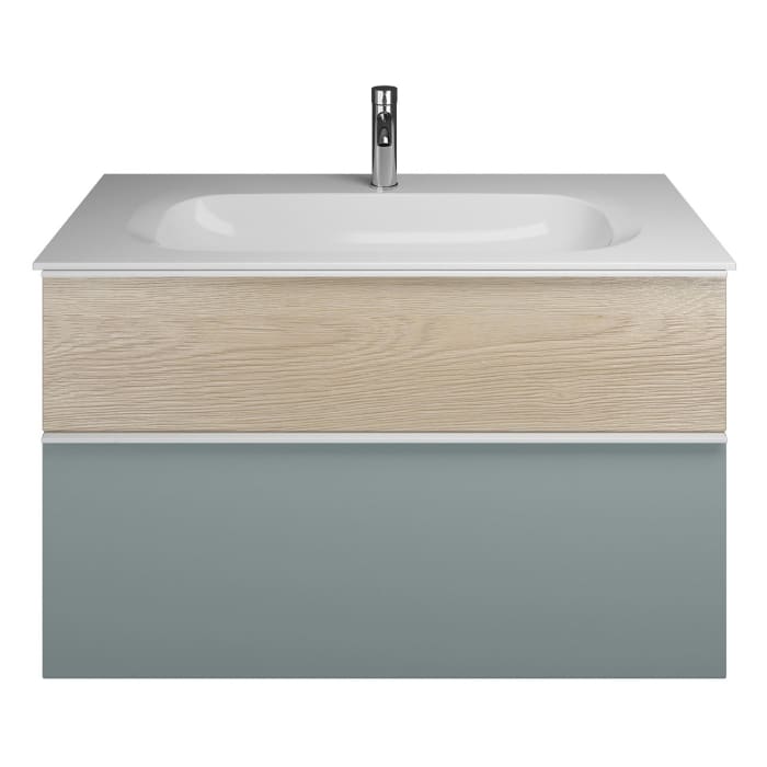 burgbad Fiumo Mineralguss-Waschtisch mit Unterschrank 102 cm, mit Griff G0223