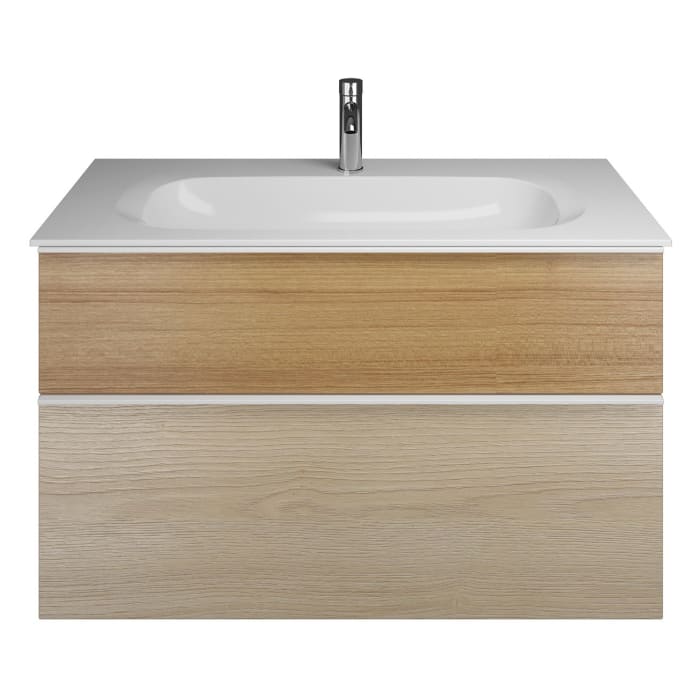 burgbad Fiumo Mineralguss-Waschtisch mit Unterschrank 102 cm, mit Griff G0223