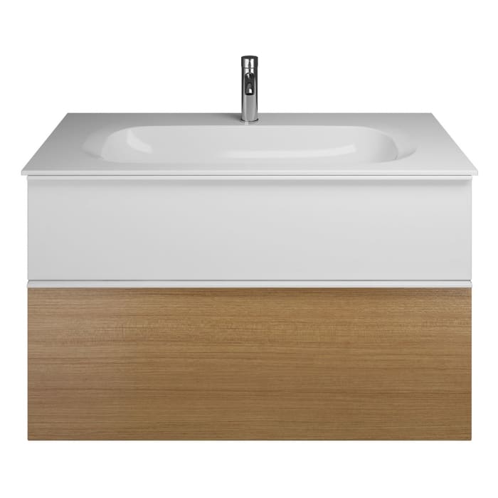 burgbad Fiumo Mineralguss-Waschtisch mit Unterschrank 102 cm, mit Griff G0223