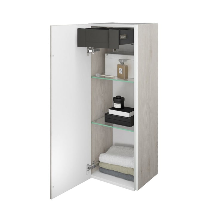 burgbad Iveo Halbhoher Schrank 35 x 32 x 96 cm Links