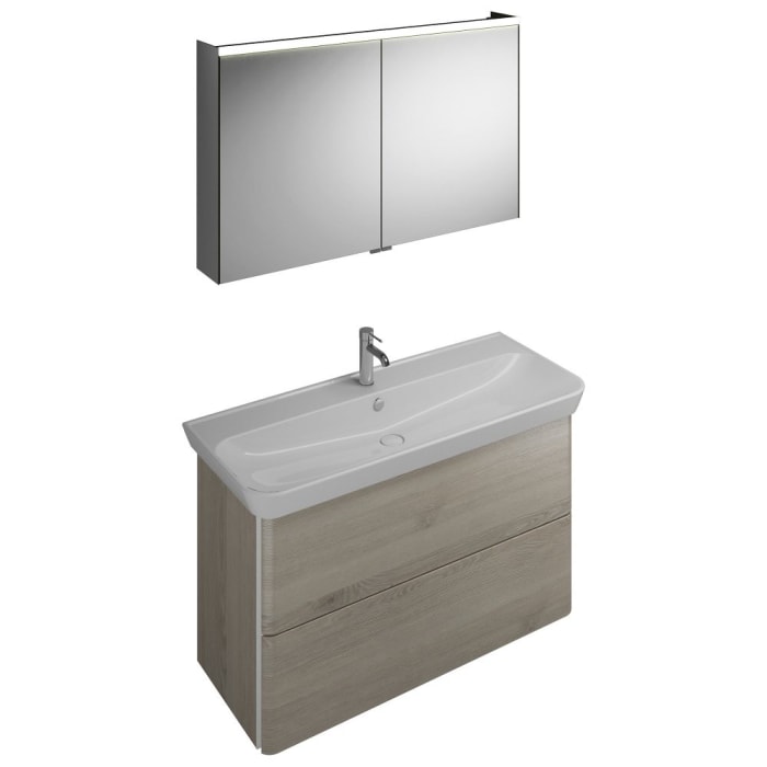 burgbad Iveo Möbelkombination 120 cm inkl. Keramik-Waschtisch