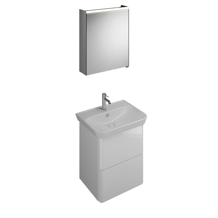 burgbad Iveo Möbelkombination 65 cm inkl. Keramik-Waschtisch