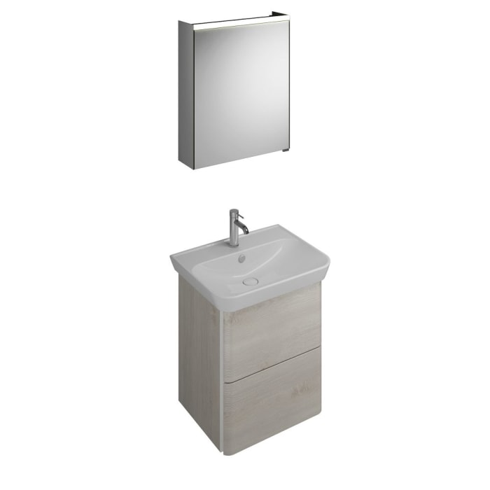 burgbad Iveo Möbelkombination 65 cm inkl. Keramik-Waschtisch