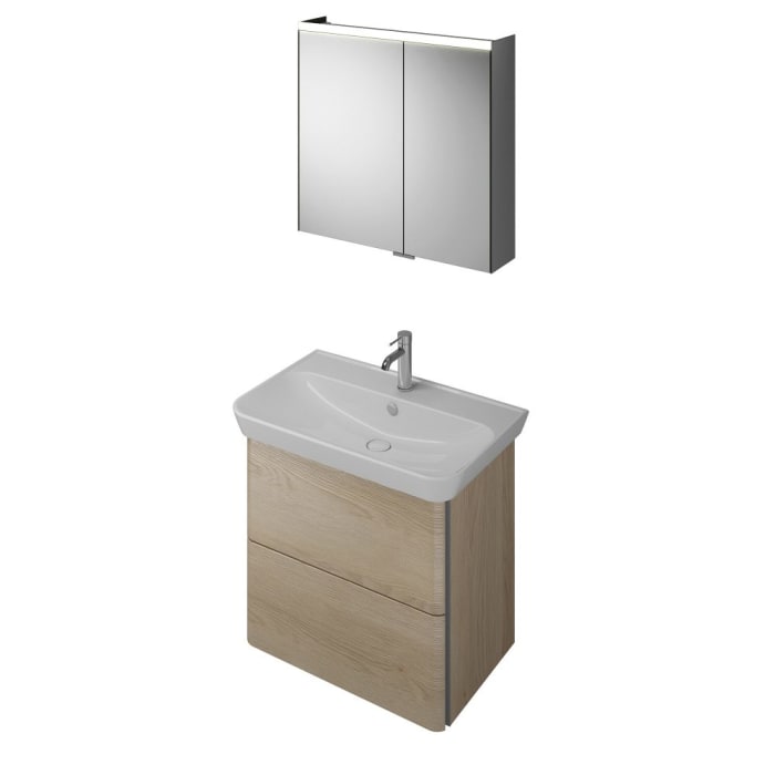 burgbad Iveo Möbelkombination 80 cm inkl. Keramik-Waschtisch