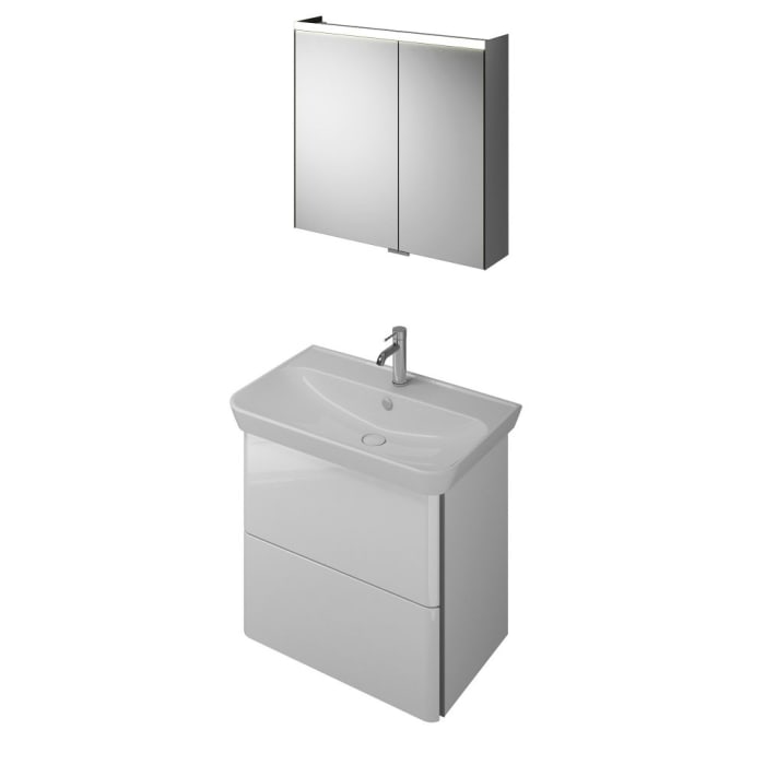 burgbad Iveo Möbelkombination 80 cm inkl. Keramik-Waschtisch
